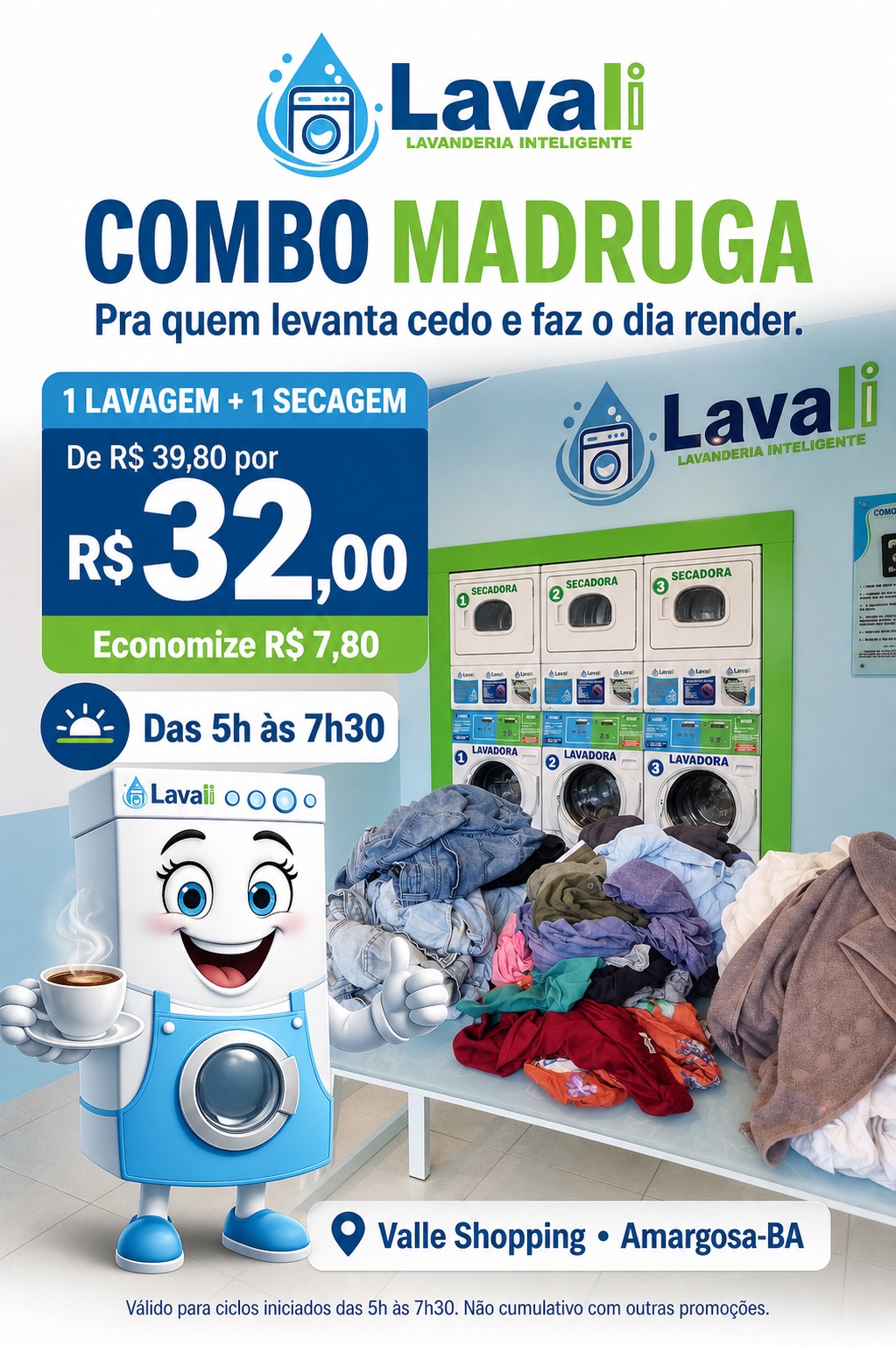 Promoção Combo Madruga Lavali